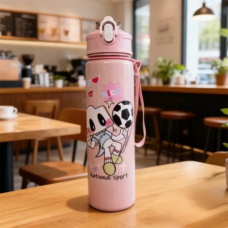 Cartoon Football Water Bottle