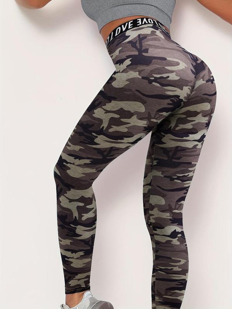 Camo Print High Waist Leggings
