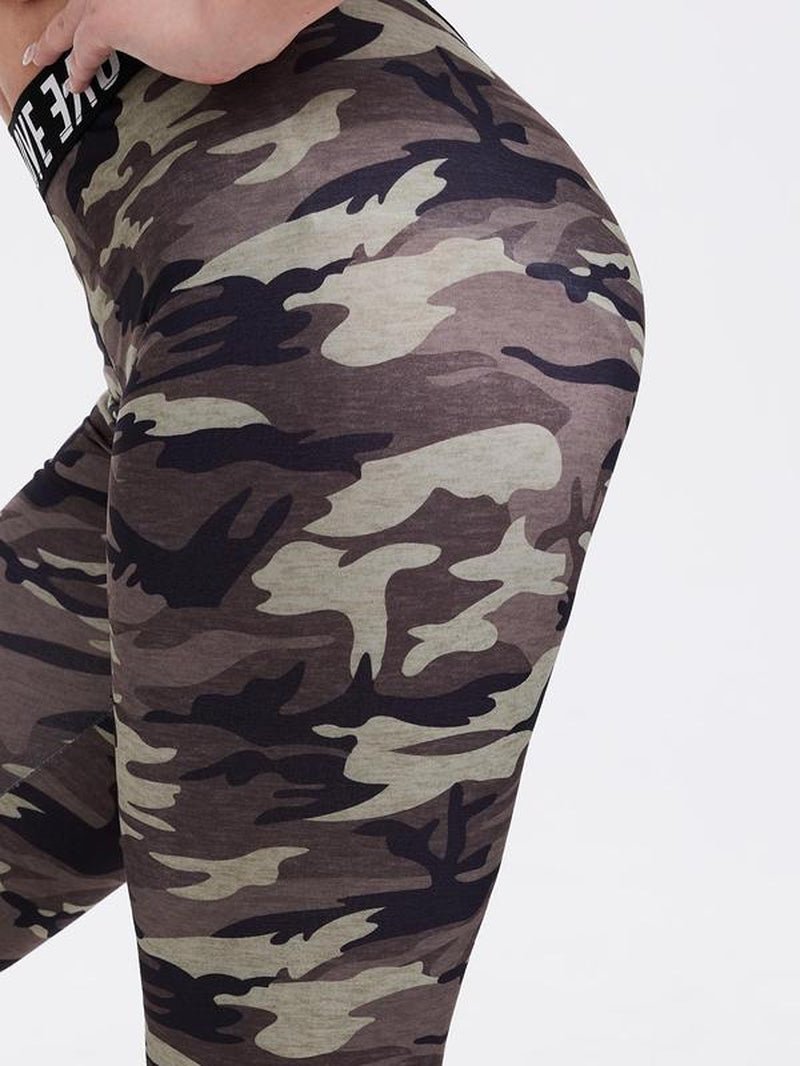 Camo Print High Waist Leggings