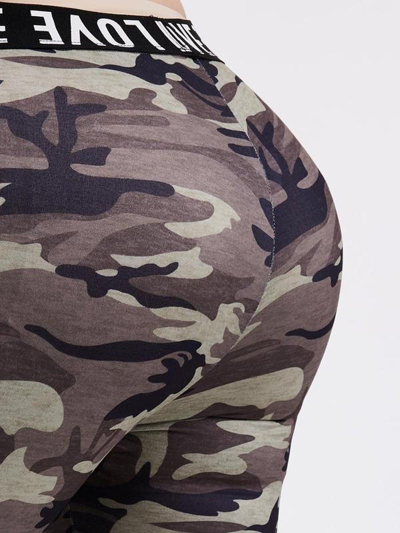 Camo Print High Waist Leggings